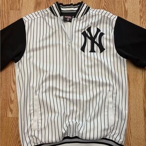 Vintage Stitches MLB New York Yankees Baseball Zip Up Pullover Jersey L
